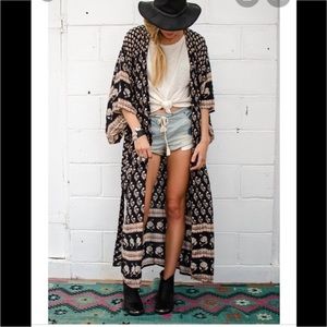 🦄 Spell Bohemian Royal Kimono Robe Coverup RARE